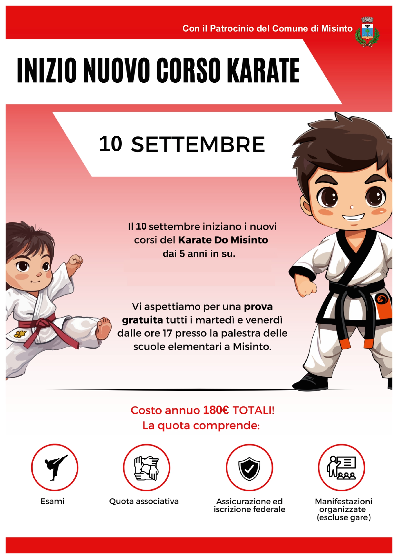 “ASD KARATE DO” di Misinto - corso di karate dedicato ai bambini a partire dai 5 anni di età 